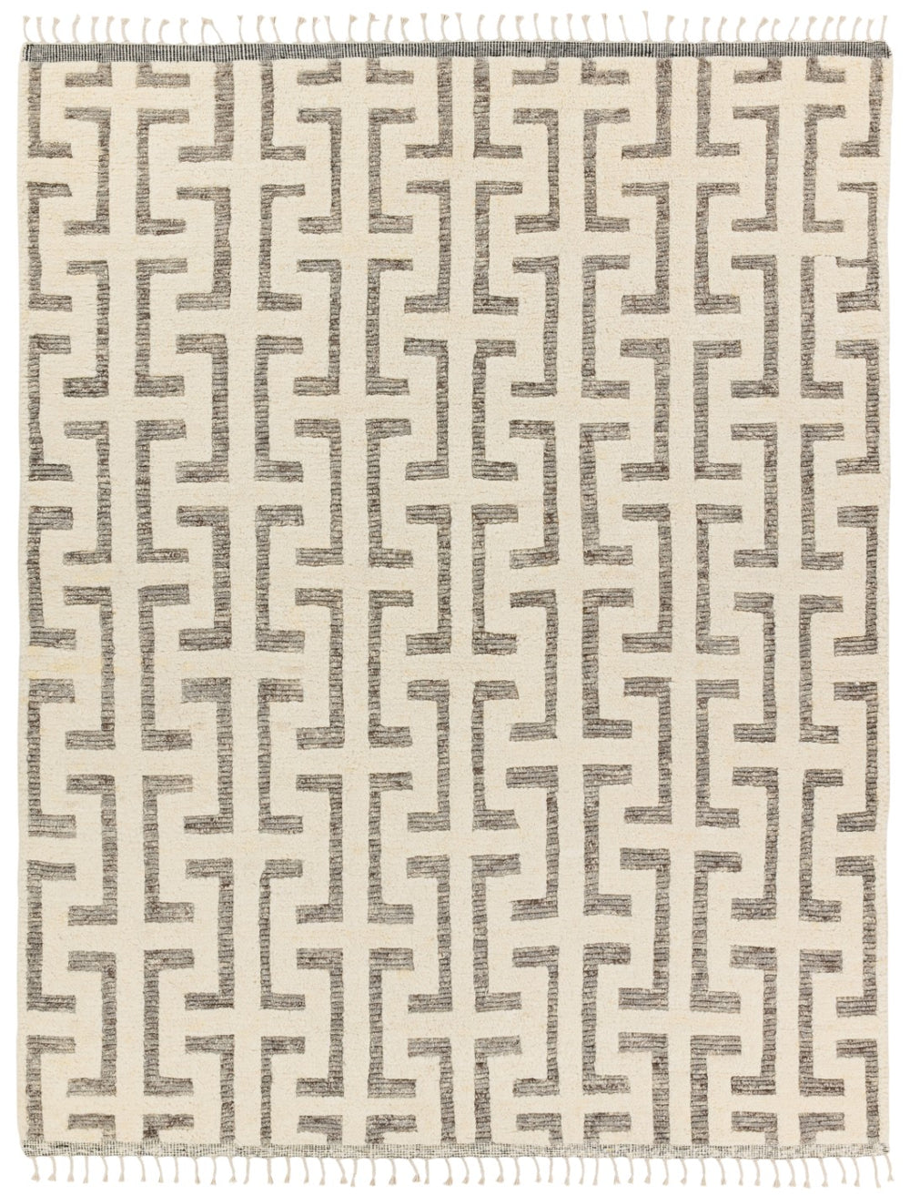 Jaipur Living Keoka Semra KEO09 Hand Knotted 100% Wool Geometric Area Rug Cream 100% Wool RUG155920