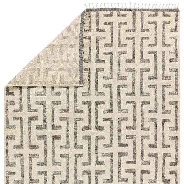 Jaipur Living Keoka Semra KEO09 Hand Knotted 100% Wool Geometric Area Rug Cream 100% Wool RUG155920