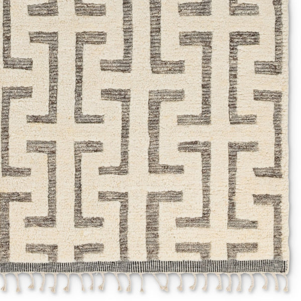 Jaipur Living Keoka Semra KEO09 Hand Knotted 100% Wool Geometric Area Rug Cream 100% Wool RUG155920