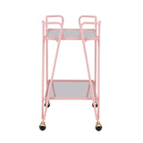 Pink Mid-Century Bar Cart