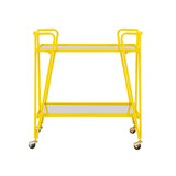 Yellow Mid-Century Bar Cart