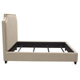 Kingston Queen Bed with Nail Head Accent by Diamond Sofa - Desert Sand Linen