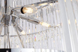 Bethel Chrome Chandelier in Metal & Crystal