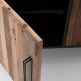Nordic Smooth Boat Wood & Iron TV Dresser 3 Doors