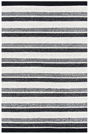 Kilim 151  Flat Weave 80% Wool 20% Cotton Rug Black / Ivory