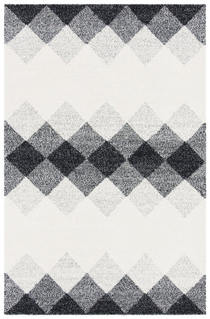 Kilim 153  Flat Weave 80% Wool 20% Cotton Rug Black / Ivory