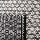 Kilim 376 Flat Weave 80% Wool, 20% Cotton Rug Black / Ivory 80% Wool, 20% Cotton KLM376Z-5