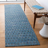 Kilim 377 Flat Weave 80% Wool, 20% Cotton Rug Blue / Black 80% Wool, 20% Cotton KLM377M-29