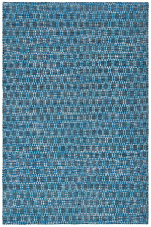 Kilim 377 Flat Weave 80% Wool, 20% Cotton Rug Blue / Black 80% Wool, 20% Cotton KLM377M-5