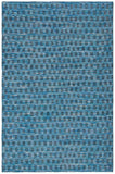 Kilim 377 Flat Weave 80% Wool, 20% Cotton Rug Blue / Black 80% Wool, 20% Cotton KLM377M-5