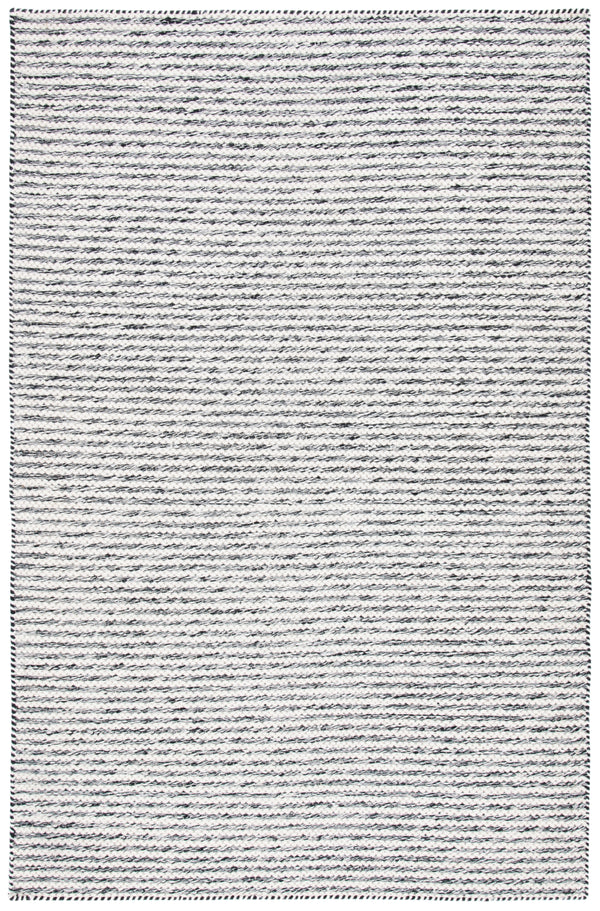 Kilim 378 Flat Weave 80% Wool, 20% Cotton Rug Black / Ivory 80% Wool, 20% Cotton KLM378Z-5