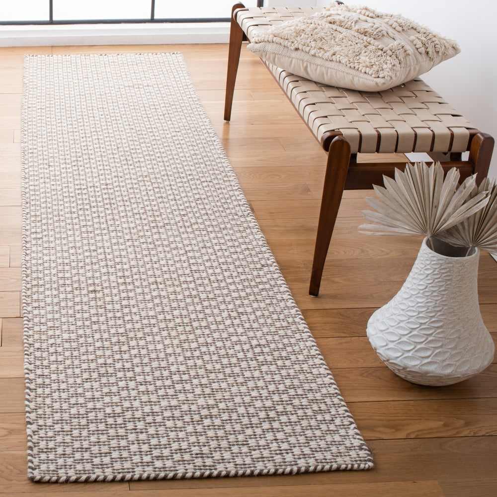 Kilim 379 Flat Weave 80% Wool, 20% Cotton Rug Light Brown / Ivory 80% Wool, 20% Cotton KLM379T-29