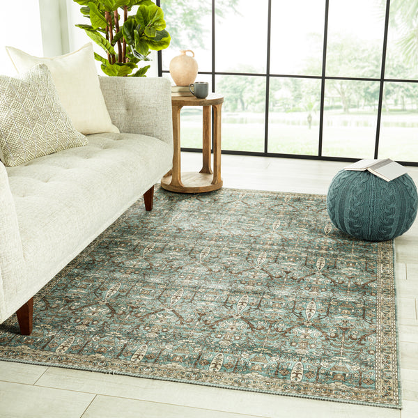 Jaipur Living Keyara By Nikki Chu Collection KNC05 Razi 100% Polyester Machine Made Global Trellis Rug RUG152582