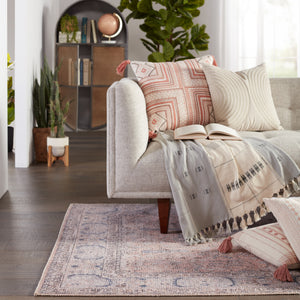 Jaipur Living Kindred Collection KND10 Kadin 100% Polyester Machine Made Updated Traditional Medallion Rug RUG149260