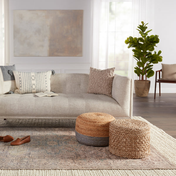 Jaipur Living Kindred Collection KND14 Parisa 100% Polyester Machine Made Updated Traditional Medallion Rug RUG150198