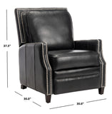 Buddy Leather Recliner - Stylish & Comfortable Upholstered Chair with Birch Wood Legs & Brass Accents