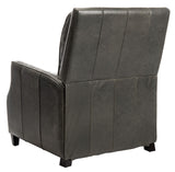 Buddy Leather Recliner - Stylish & Comfortable Upholstered Chair with Birch Wood Legs & Brass Accents