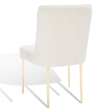 Safavieh Nolita Dining Chair Cream Fabric / Wood / Metal KNT4086J