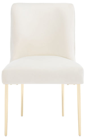 Safavieh Nolita Dining Chair Cream Fabric / Wood / Metal KNT4086J