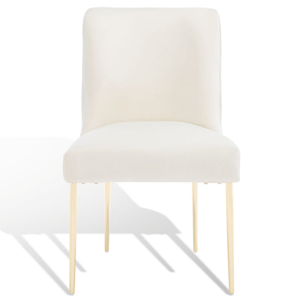 Safavieh Nolita Dining Chair Cream Fabric / Wood / Metal KNT4086J