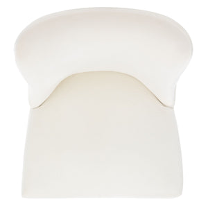 Safavieh Nolita Dining Chair Cream Fabric / Wood / Metal KNT4086J