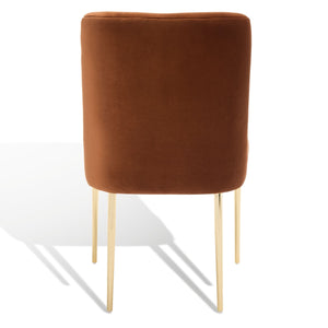 Safavieh Nolita Dining Chair Rust Fabric / Wood / Metal KNT4086K