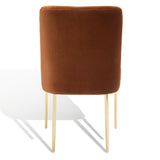 Safavieh Nolita Dining Chair Rust Fabric / Wood / Metal KNT4086K