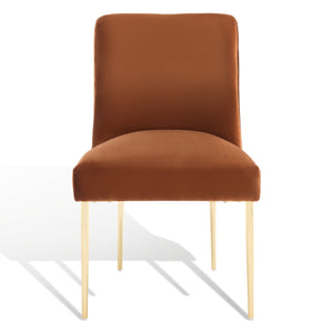 Safavieh Nolita Dining Chair Rust Fabric / Wood / Metal KNT4086K