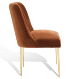 Safavieh Nolita Dining Chair Rust Fabric / Wood / Metal KNT4086K