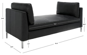 Safavieh Tatianna Leather Bench Black KNT4109A