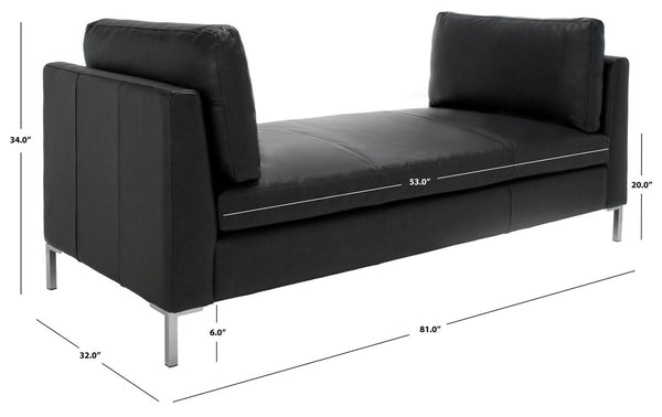 Safavieh Tatianna Leather Bench Black KNT4109A