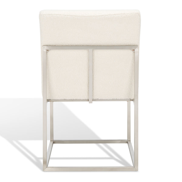 Safavieh Jenette Boucle Dining Chair Ivory / Silver KNT7042D