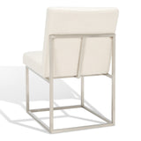 Safavieh Jenette Boucle Dining Chair Ivory / Silver KNT7042D