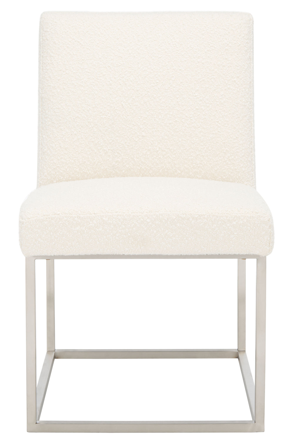 Safavieh Jenette Boucle Dining Chair Ivory / Silver KNT7042D