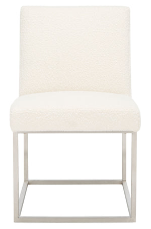Safavieh Jenette Boucle Dining Chair Ivory / Silver KNT7042D