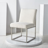 Safavieh Jenette Boucle Dining Chair Ivory / Silver KNT7042D