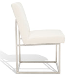 Safavieh Jenette Boucle Dining Chair Ivory / Silver KNT7042D