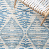 Kenya 175 Hand Knotted 80% Wool, 20% Cotton Rug Light Blue / Ivory 80% Wool, 20% Cotton KNY175L-6