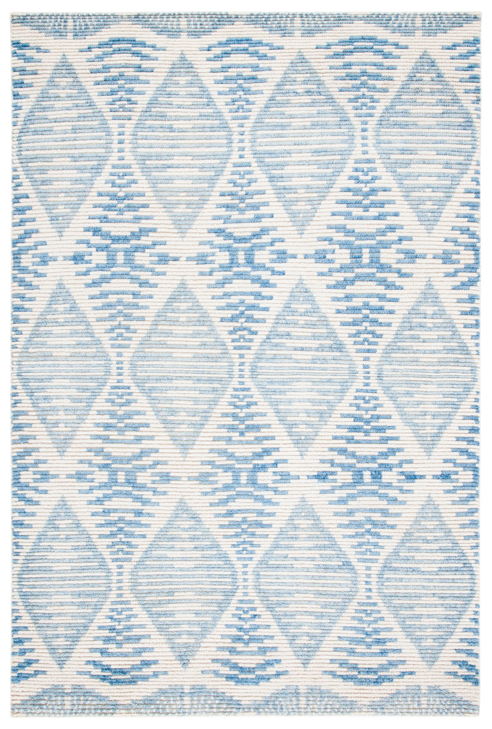 Kenya 175 Hand Knotted 80% Wool, 20% Cotton Rug Light Blue / Ivory 80% Wool, 20% Cotton KNY175L-6