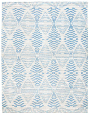 Kenya 175 Hand Knotted 80% Wool, 20% Cotton Rug Light Blue / Ivory 80% Wool, 20% Cotton KNY175L-8
