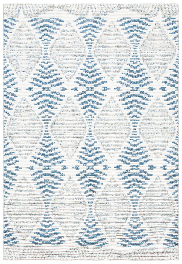 Kenya 175 Hand Knotted 100% Wool Pile Rug Blue / Ivory 100% Wool Pile KNY175M-6