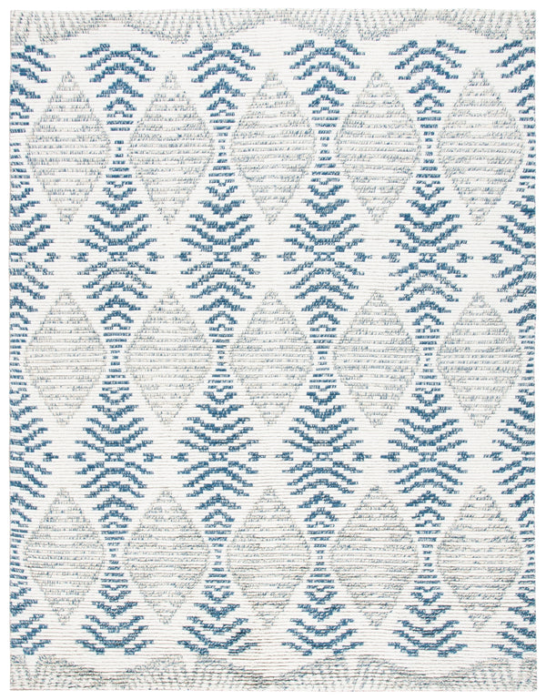 Kenya 175 Hand Knotted 100% Wool Pile Rug Blue / Ivory 100% Wool Pile KNY175M-8