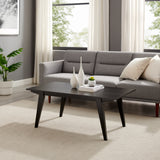 Walker Edison Kochi Scandinavian/Japandi 43" Minimalist Coffee Table KOCL1KBLVS