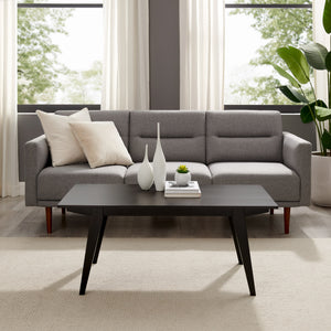 Walker Edison Kochi Scandinavian/Japandi 43" Minimalist Coffee Table KOCL1KBLVS