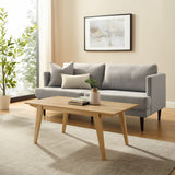 Walker Edison Kochi Scandinavian/Japandi 43" Minimalist Coffee Table KOCL1KEAVS