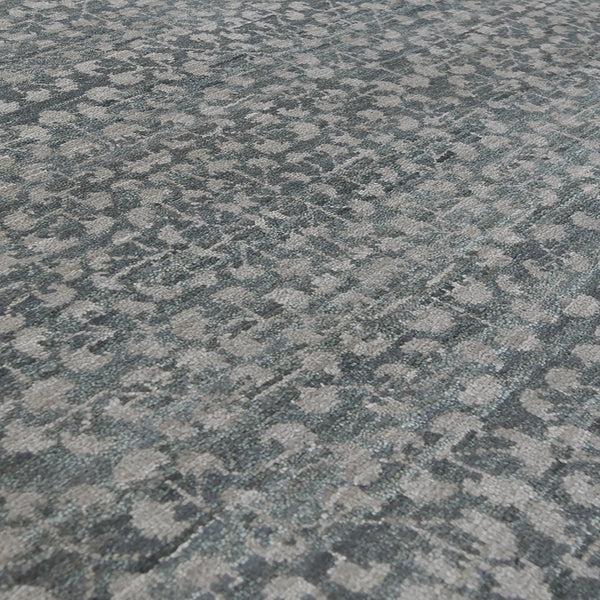 AMER Rugs Kohinoor KOH-1 Hand-Knotted Floral Transitional Area Rug Grey/Blue 10' x 14'