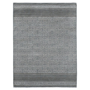 AMER Rugs Kohinoor KOH-1 Hand-Knotted Floral Transitional Area Rug Grey/Blue 10' x 14'