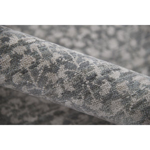 AMER Rugs Kohinoor KOH-1 Hand-Knotted Floral Transitional Area Rug Grey/Blue 10' x 14'