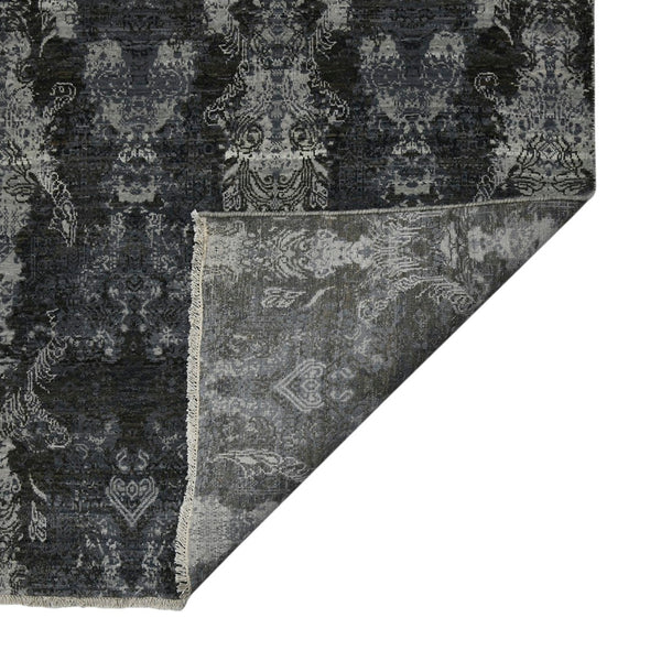 AMER Rugs Kohinoor KOH-11 Hand-Knotted Geometric Transitional Area Rug Blue/Brown 10' x 14'