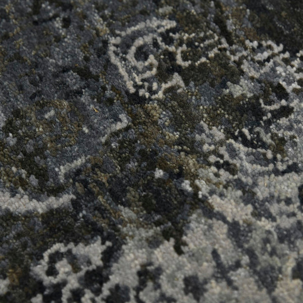 AMER Rugs Kohinoor KOH-11 Hand-Knotted Geometric Transitional Area Rug Blue/Brown 10' x 14'